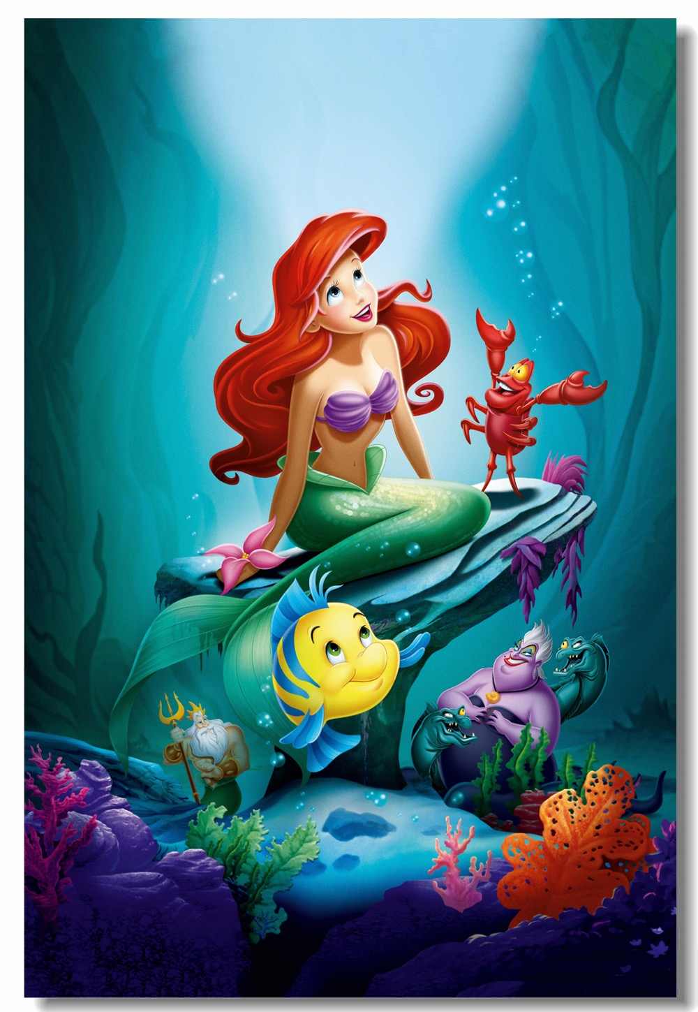 1000x1449 Canvas Art The Little Mermaid Poster Little Mermaid Princess Wall