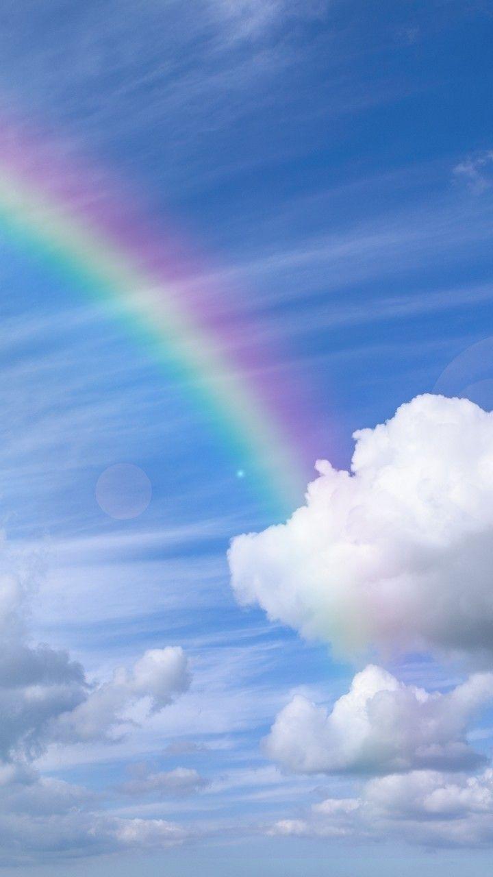 720x1280 Blue Sky Rainbow Wallpaper