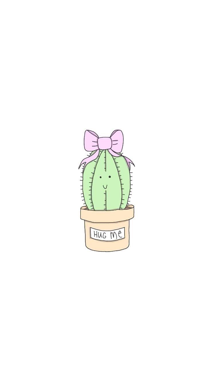 750x1334 Cactus. Cute drawings tumblr, Cute cartoon