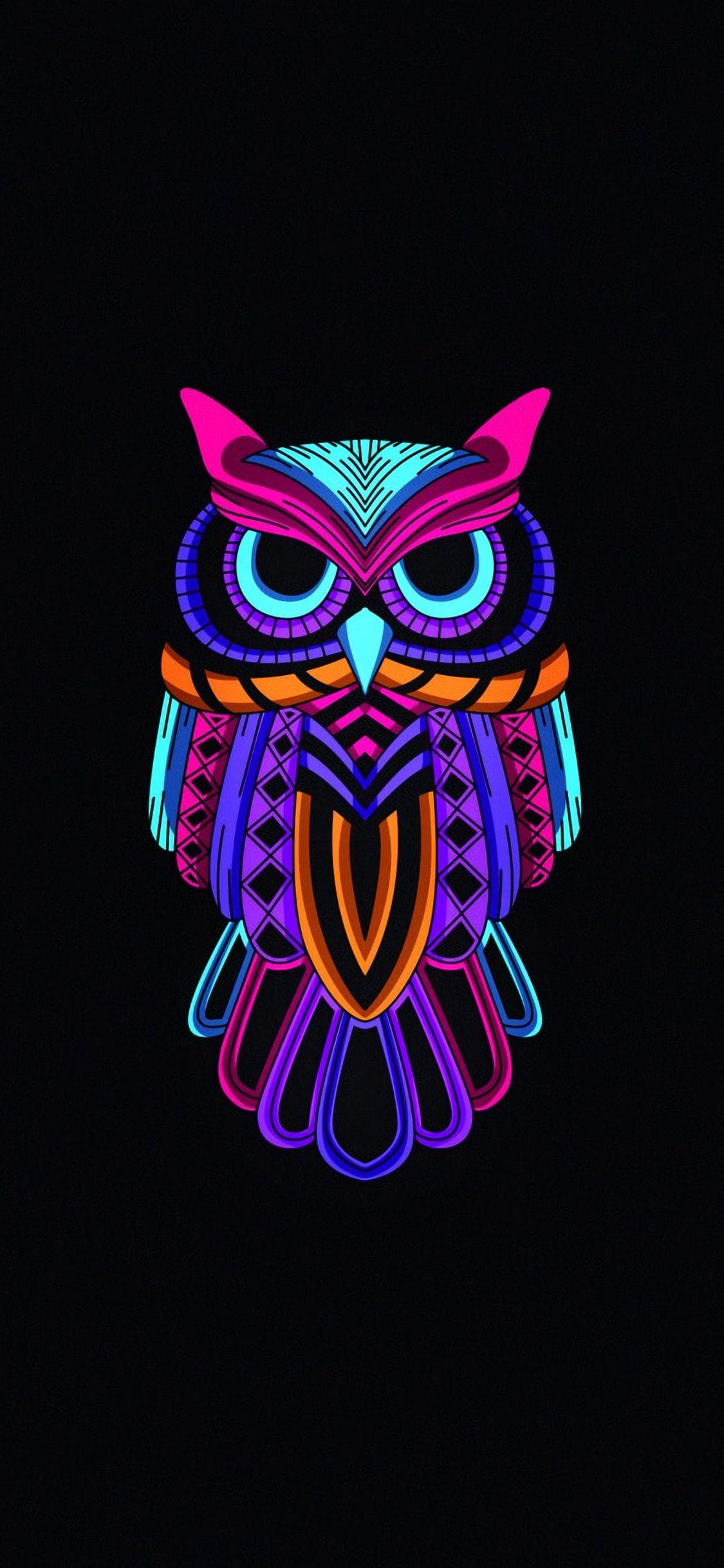 Owl Background Wallpaper iPhone Phone 4K #1550e