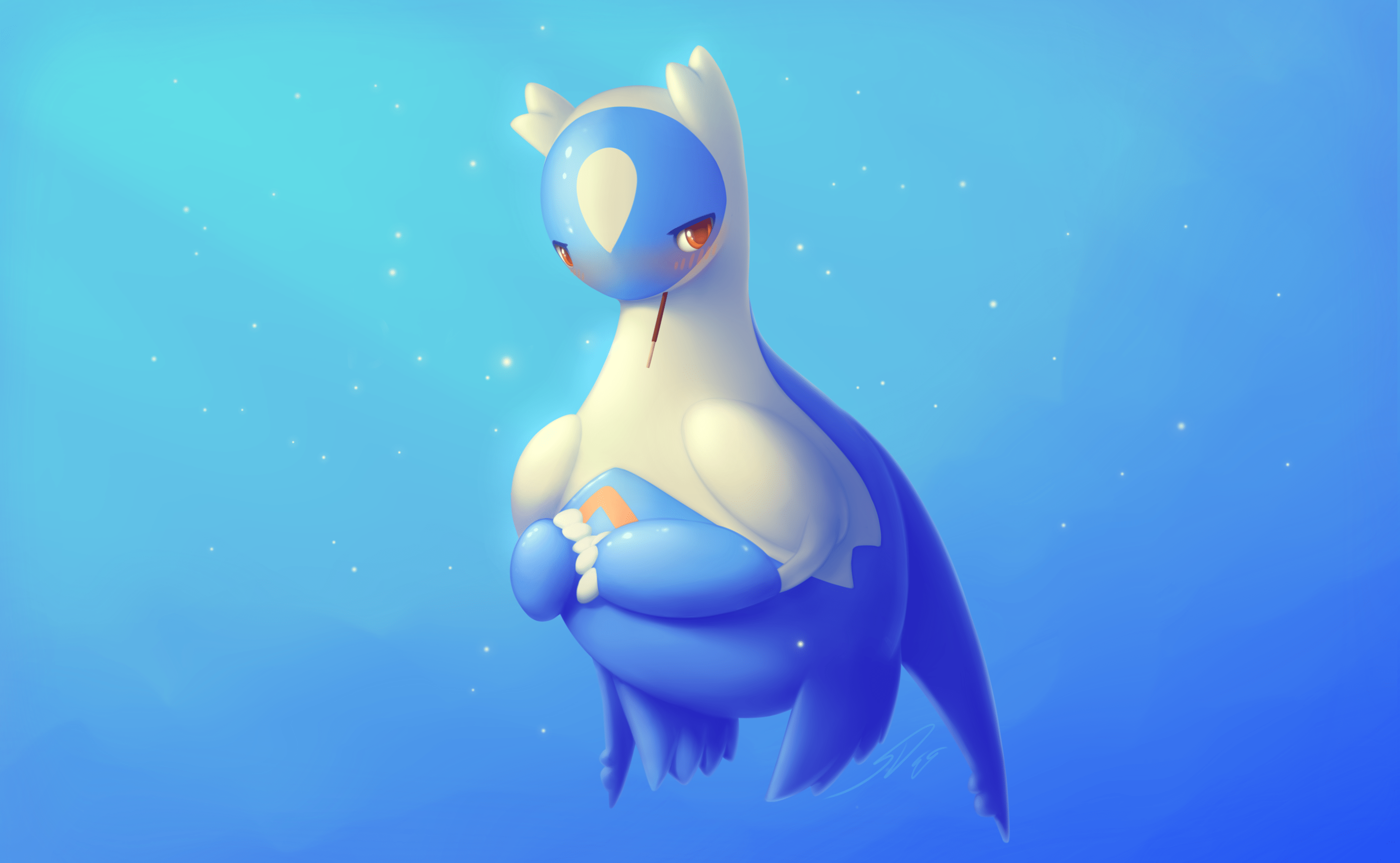 3317x2044 Wallpaper Latios, Pokemon, Blue, HD, Creative Graphics / Editor's