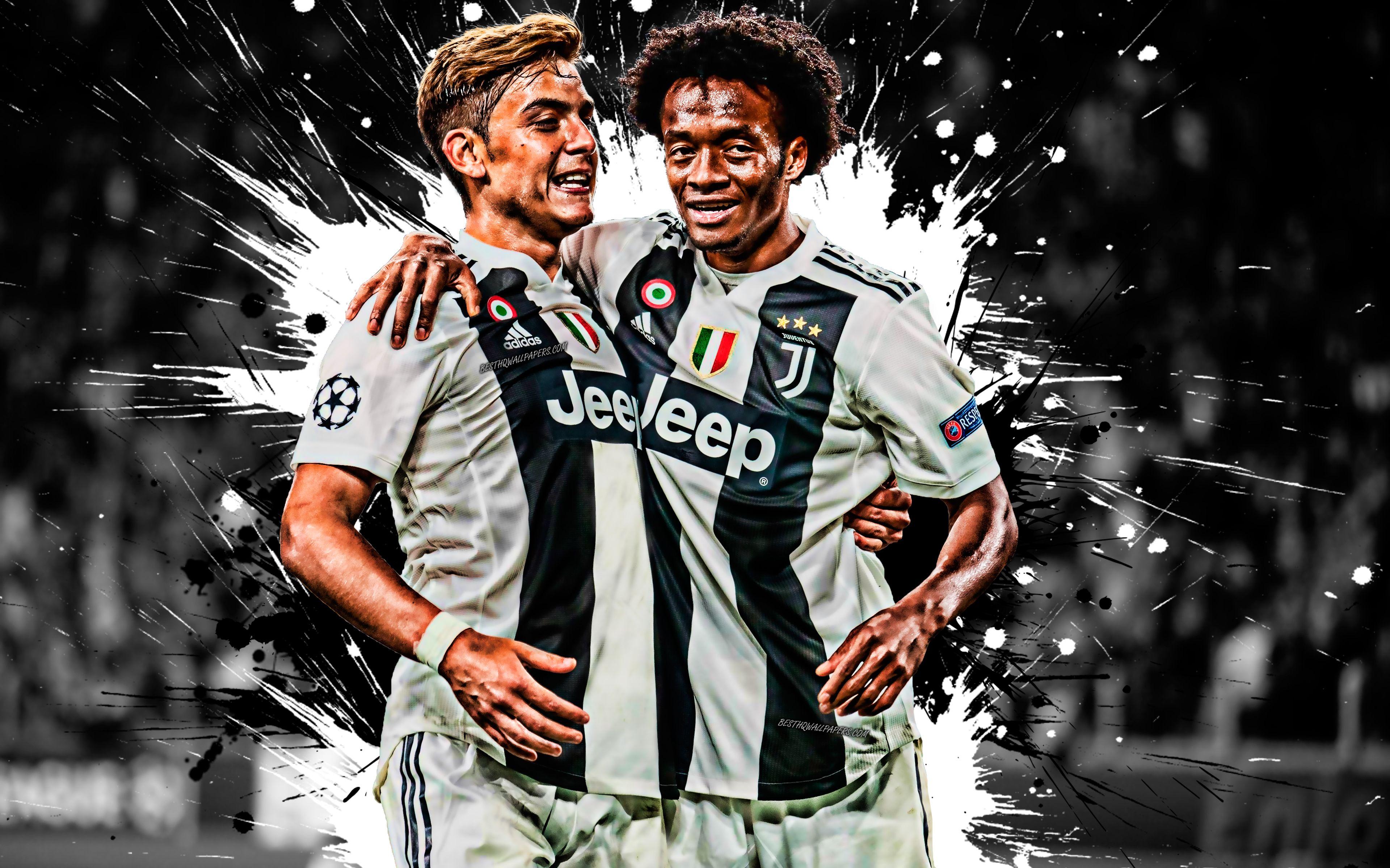 3840x2400 Download wallpaper Juan Cuadrado, Paulo Dybala, 4k, Juventus FC