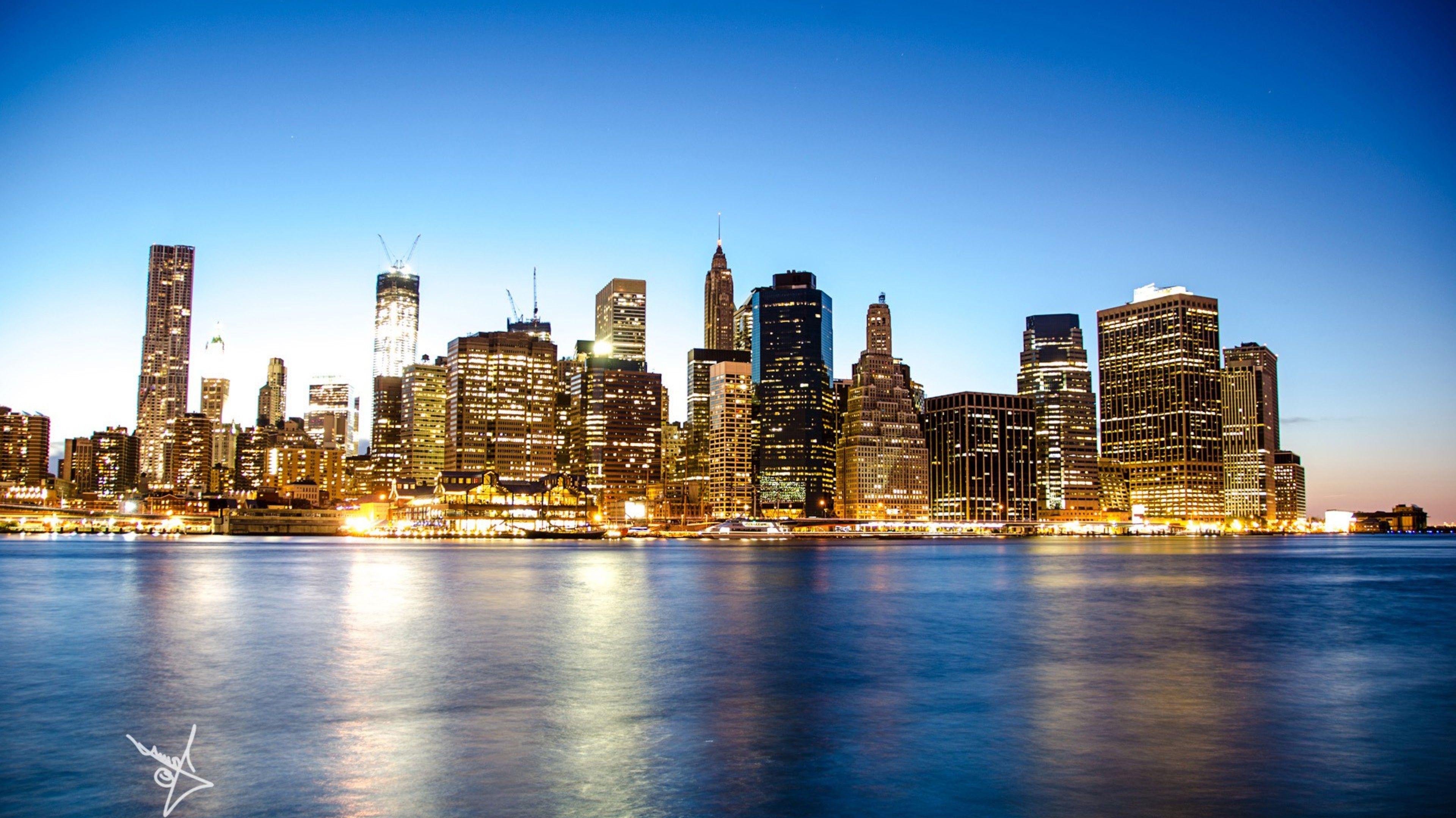 3840x2160 Manhattan Skyline, HD World, 4k Wallpaper, Image, Background