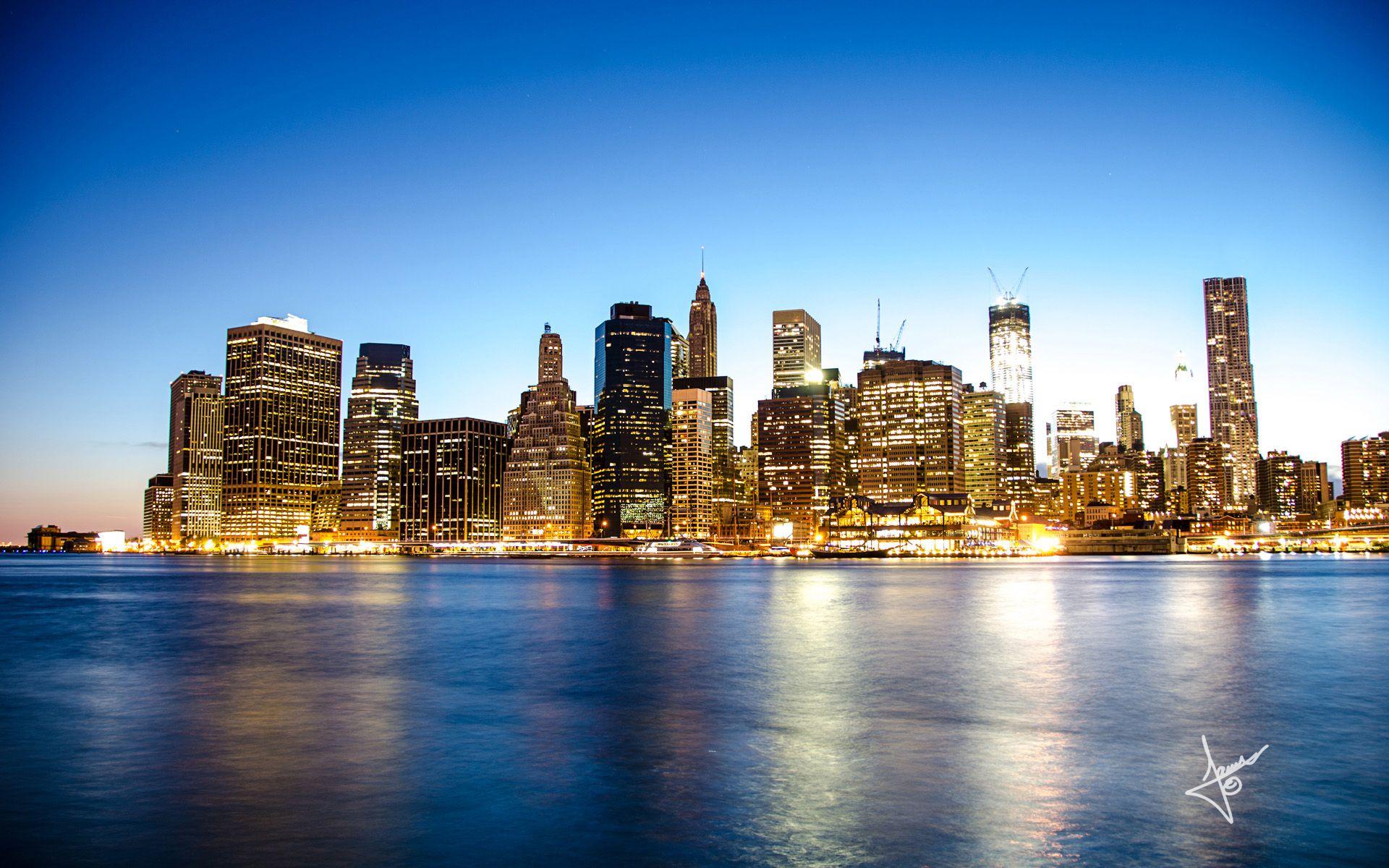 1920x1200 Manhattan Skyline HD wallpaper