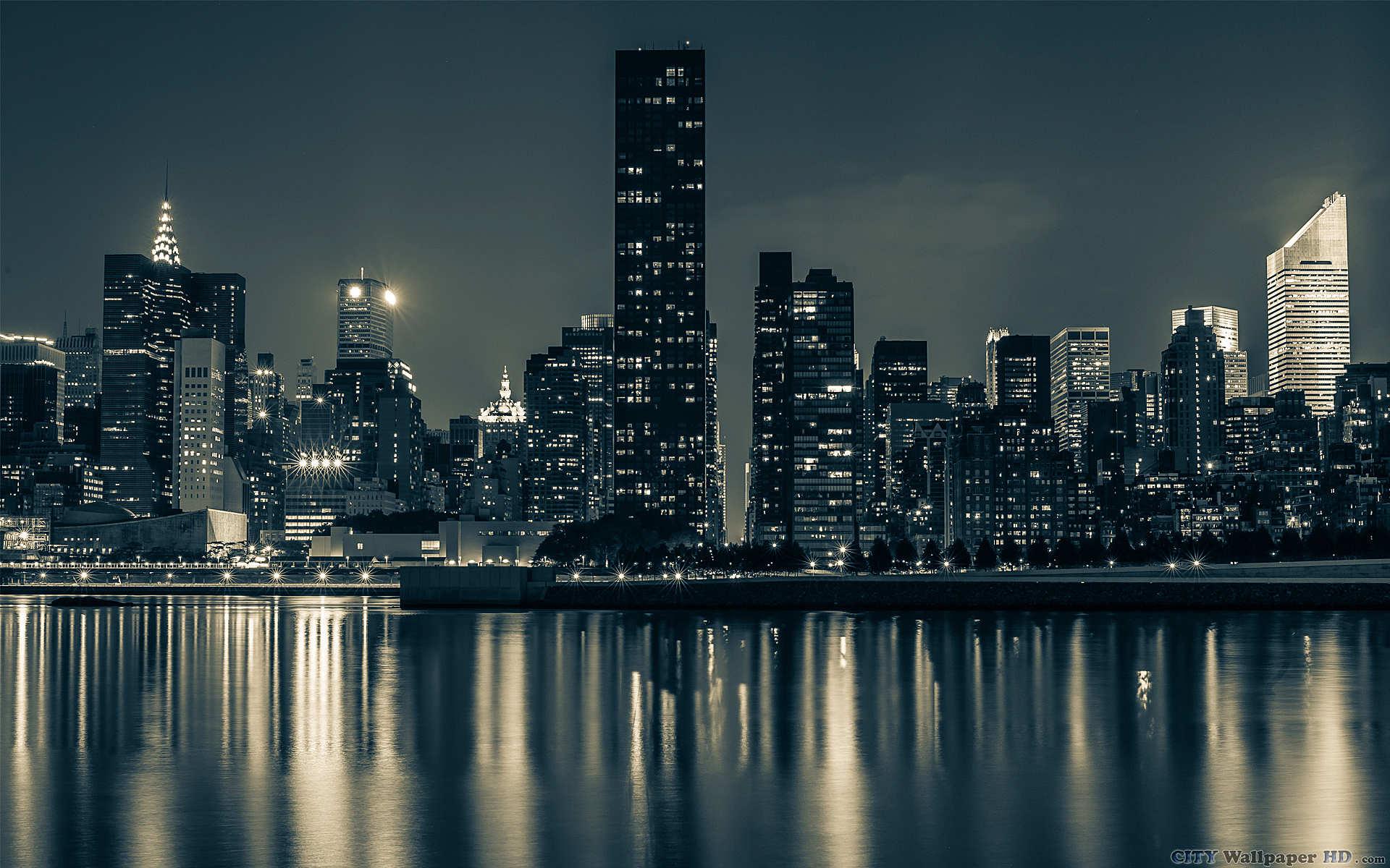 1920x1200 Beautiful views of the Manhattan skyline. Wide image of cities