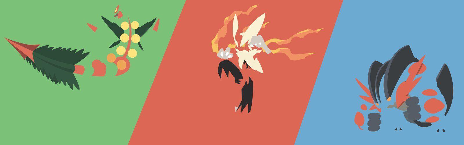 1600x500 Mega Sceptile / Mega Blaziken / Mega Swampert