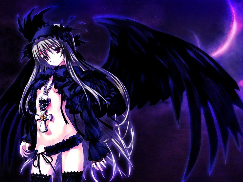 1024x768 Anime Dark Angel Wallpaper HD