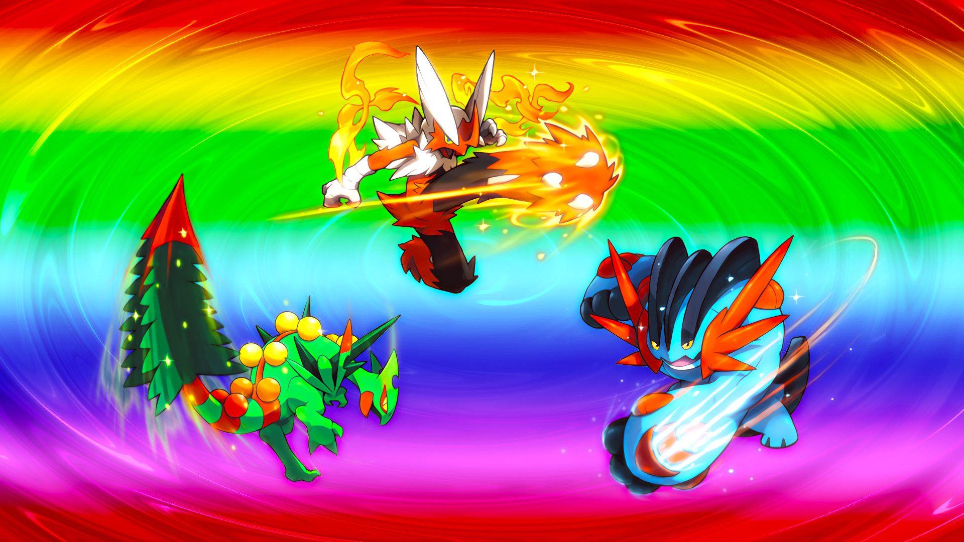 1920x1080 Mega Blaziken Wallpaper