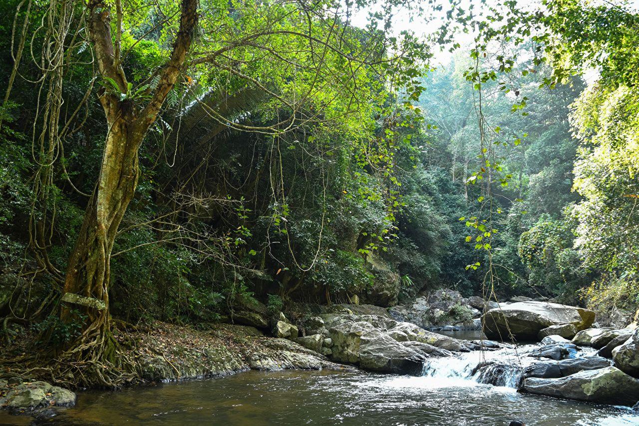 1280x853 Desktop Wallpaper Thailand Pala U Waterfall Nature Waterfalls Parks
