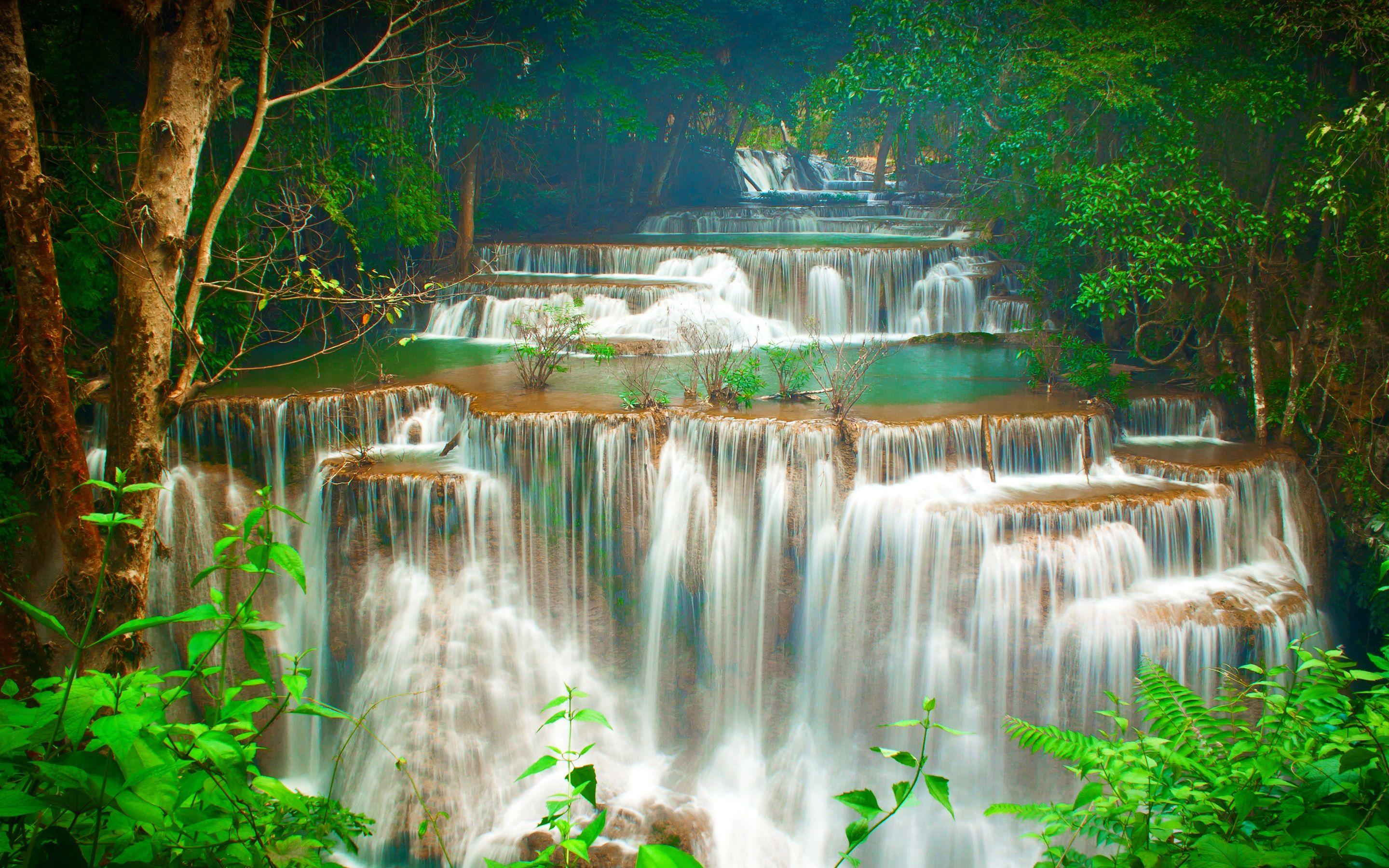2880x1800 Wallpaper Thailand, waterfall, trees, forest 2880x1800 HD Picture