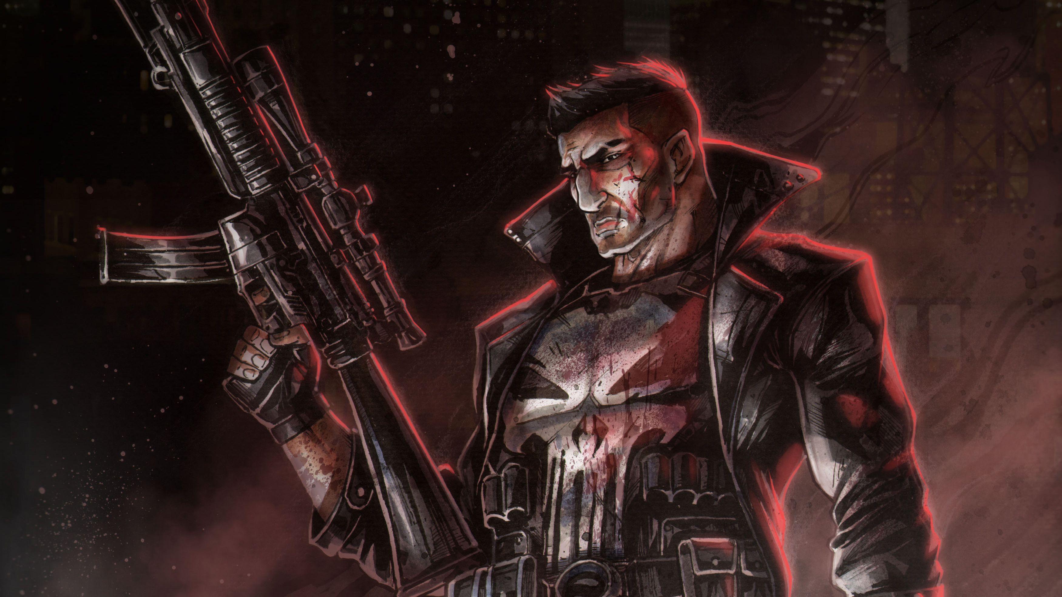 3500x1968 The Punisher 4k Art 1440P Resolution HD 4k Wallpaper