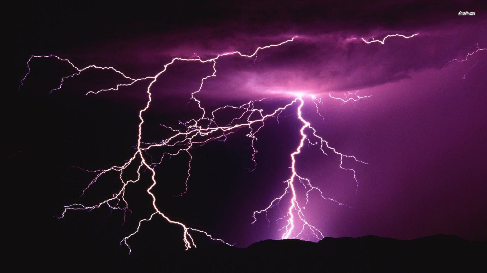 1920x1080 Volcano Lightning Wallpaper HD 1920x1080