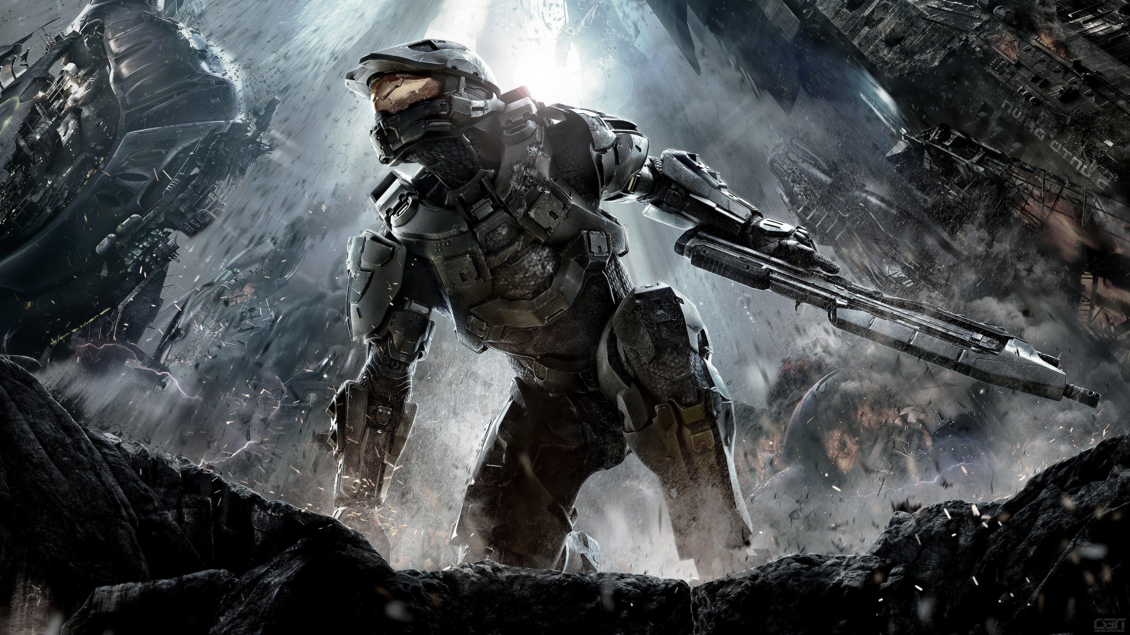 3840x2160 Halo, Video Games, Gun, Master Chief Wallpaper HD / Desktop