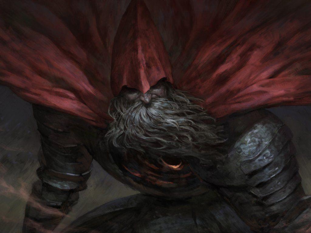 1024x768 Desktop wallpaper big beard man, warrior, dark souls iii, art, HD
