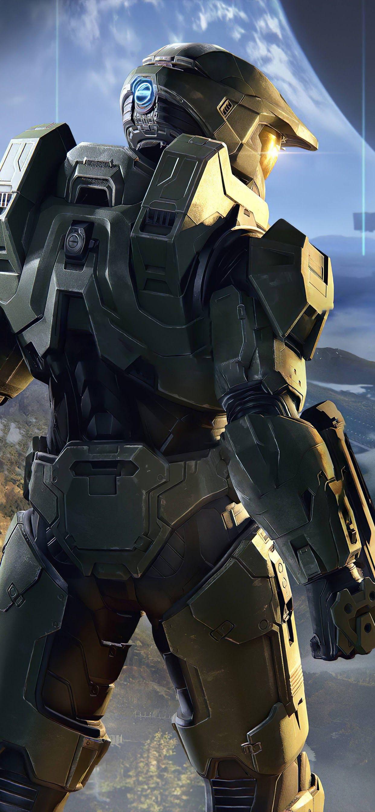 1242x2688 Halo Infinite Master Chief 8K Wallpaper
