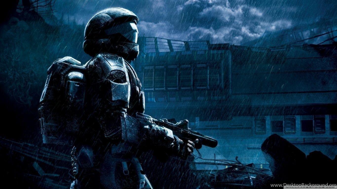 1366x768 Halo 3 ODST Master Chief HD Desktop Wallpaper : High Definition