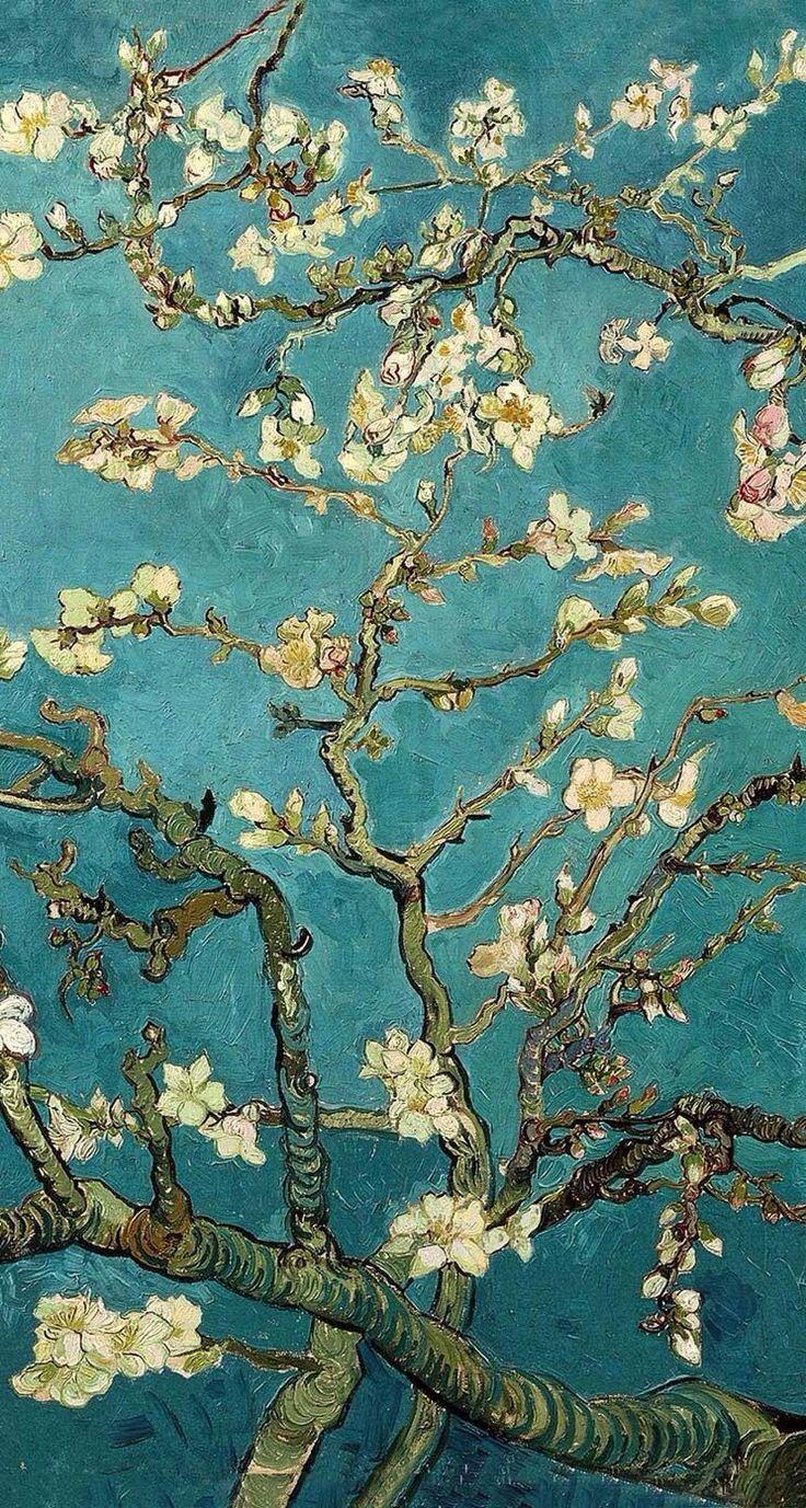 736x1377 Blossoming Almond Tree, famous post impressionism fine art oil