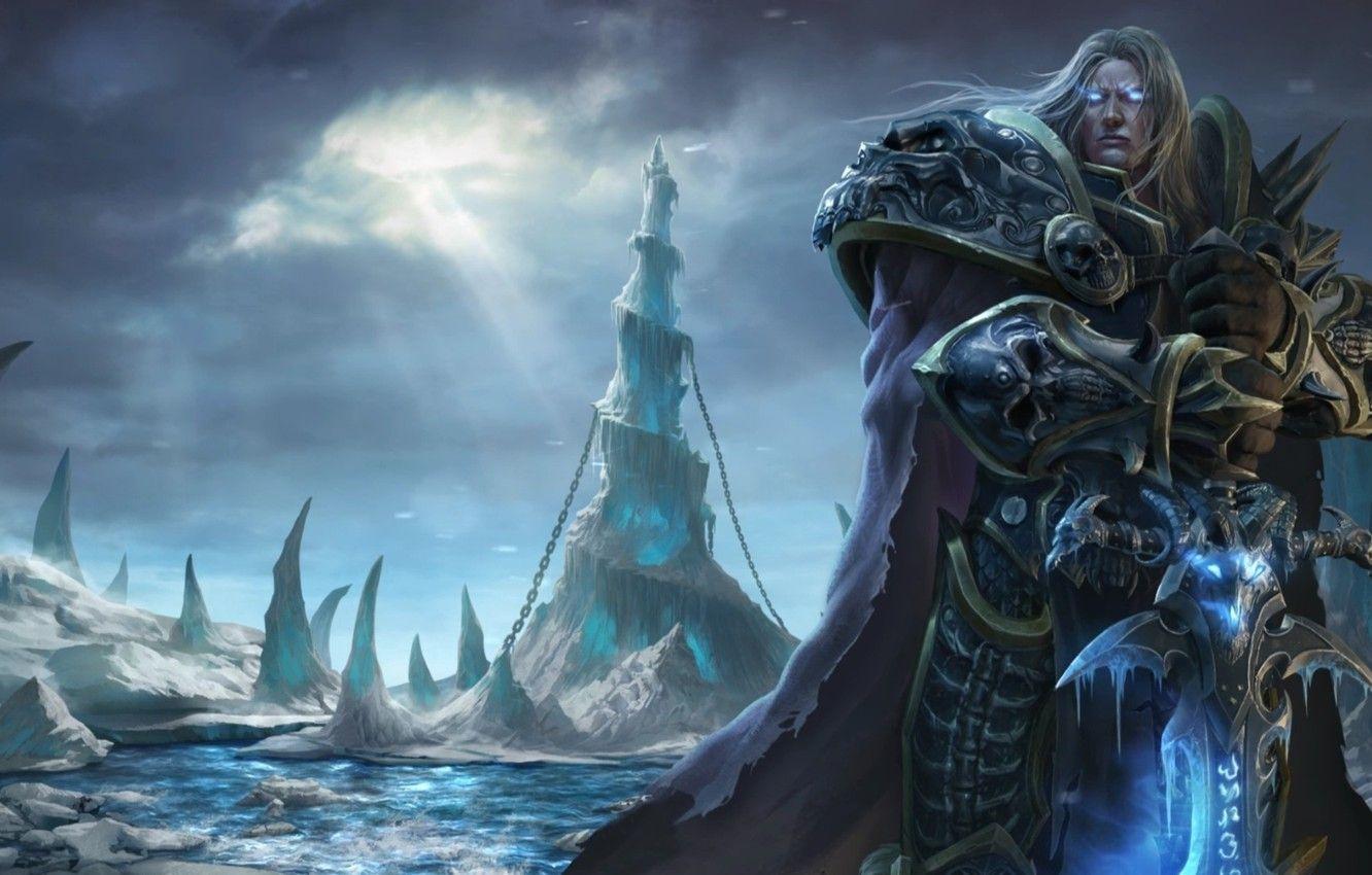 1332x850 Wallpaper sword, sword, undead, undead, frostmourne, Arthas