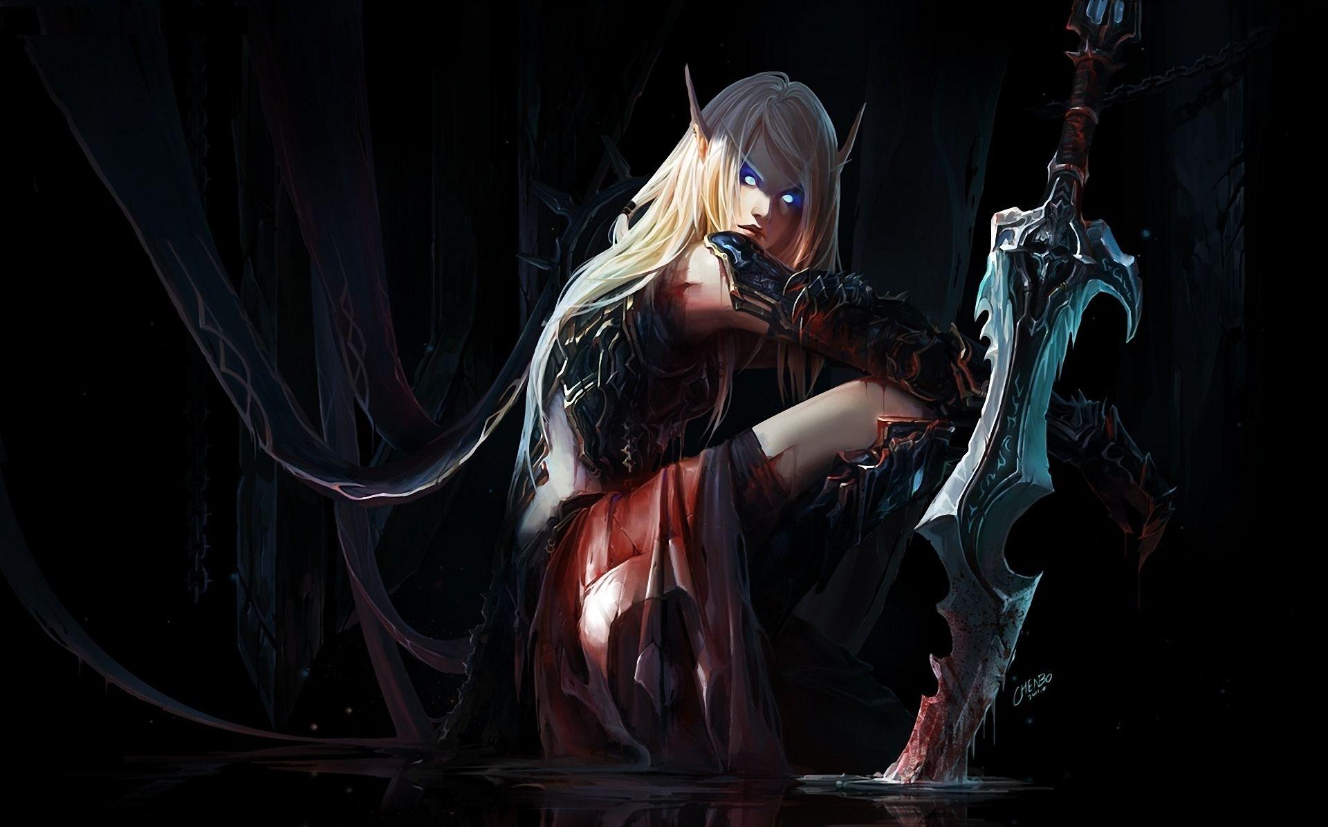 1920x1196 Blood Elf Death Knight Wallpaper