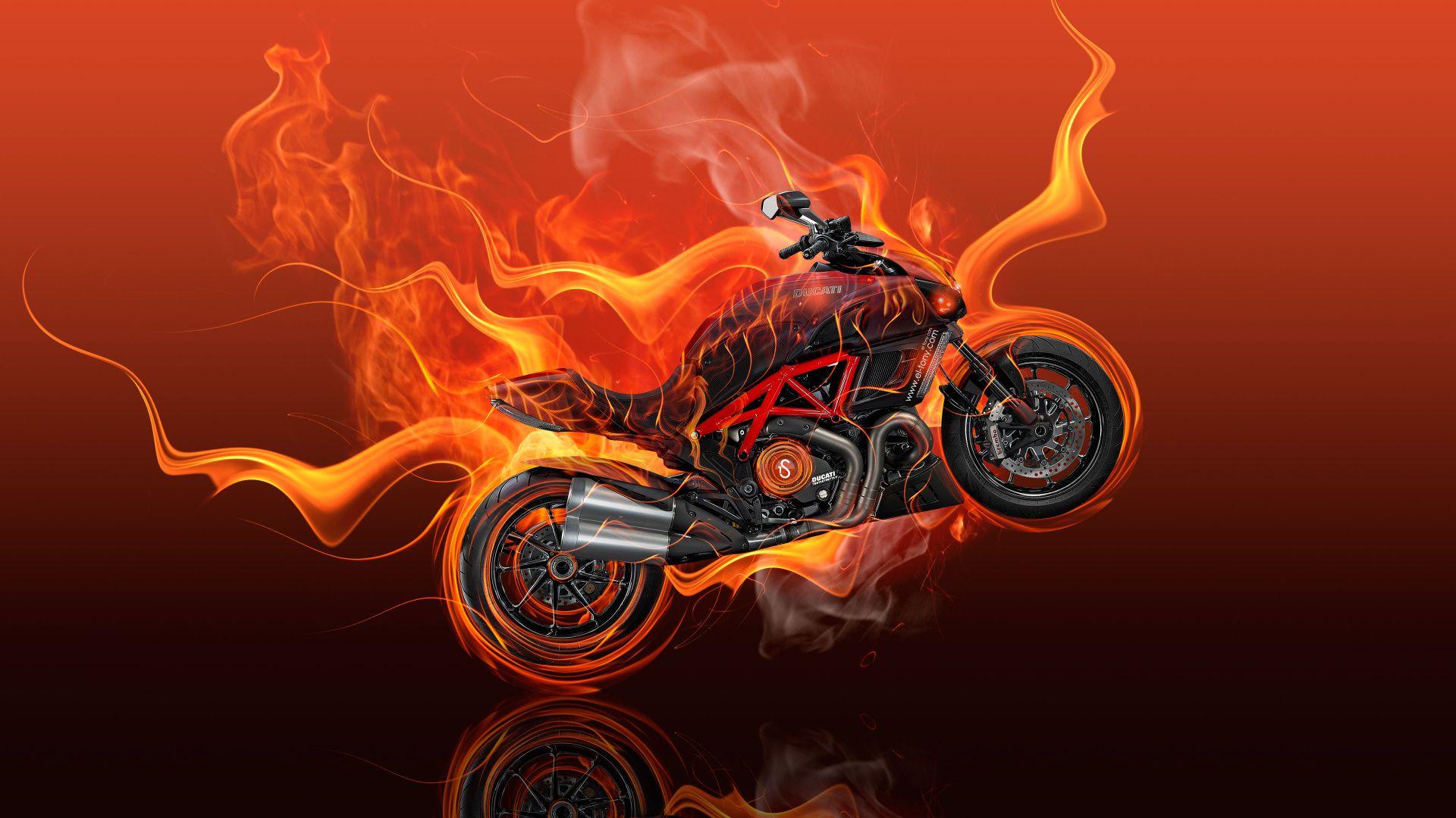 1920x1080 Wallpaper Moto Ducati Diavel Flame Wallpaper Moto
