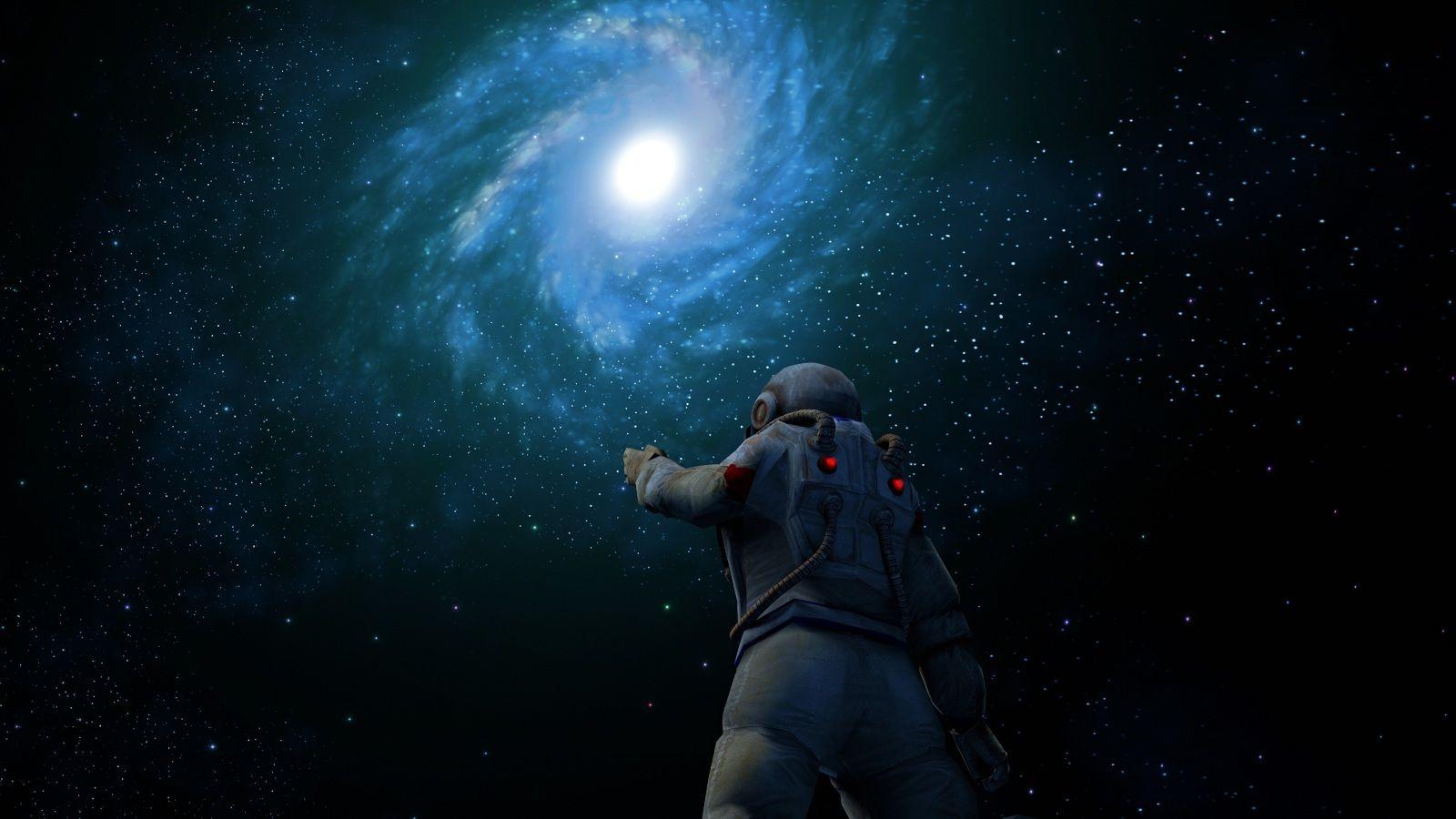 1600x900 Astronaut In Galaxy 1600x900 Resolution Wallpaper, HD