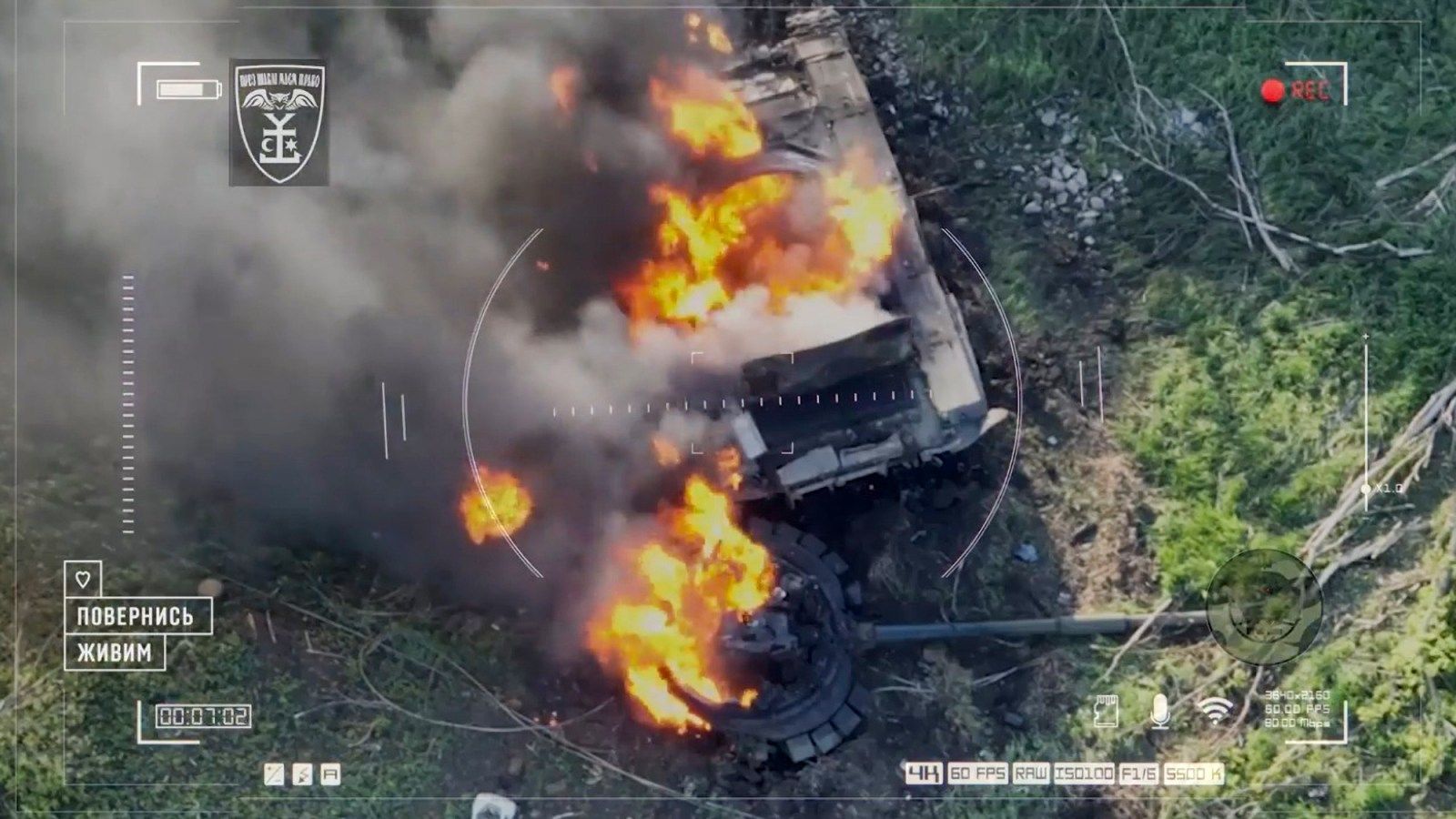 1600x900 Russian Tank Explodes, Suffers Jack In The Box Effect After Rolling Over Mine