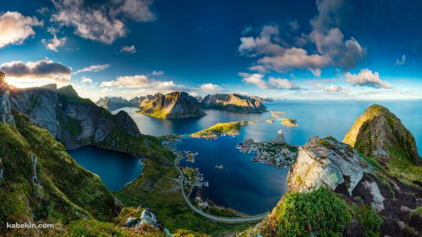 1366x768 ノルウェー ロフォーテン諸島(1366x768px)のデスクトップPC用の壁紙. 高画質. 壁紙キングダム