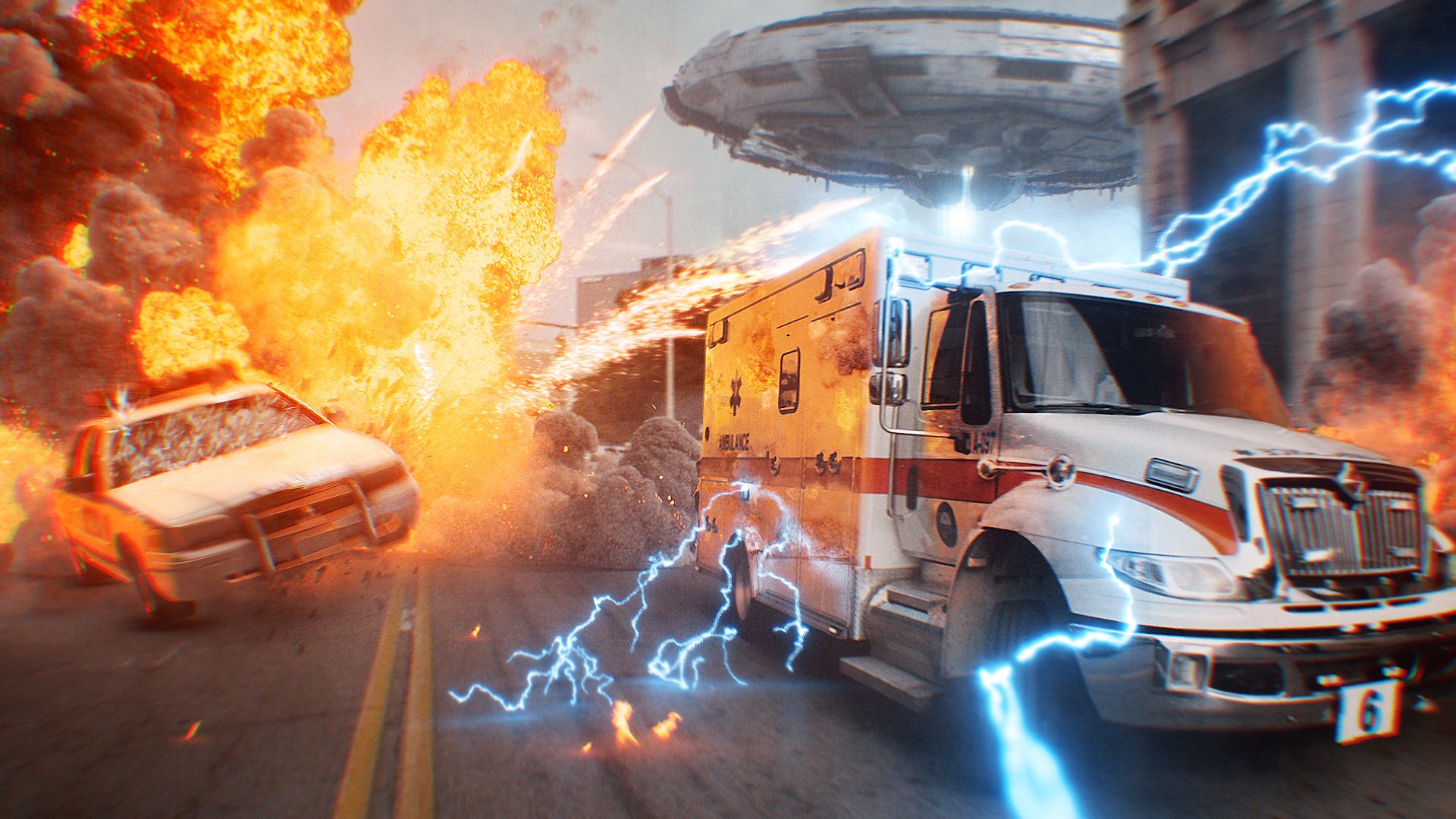 1920x1080 4K) Fire Thick Smoke