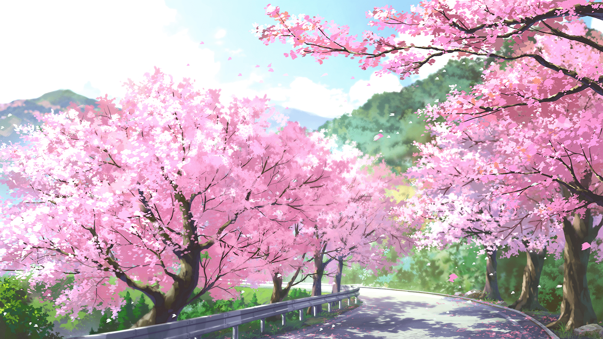 1920x1080 Anime Blossoms: HD Original Wallpaperx1080