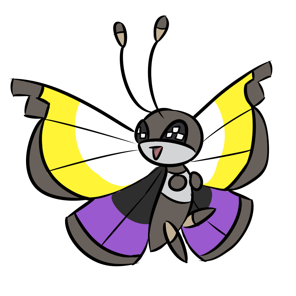1000x1000 Vivillon Pokemon PNG Image Transparent Free Download