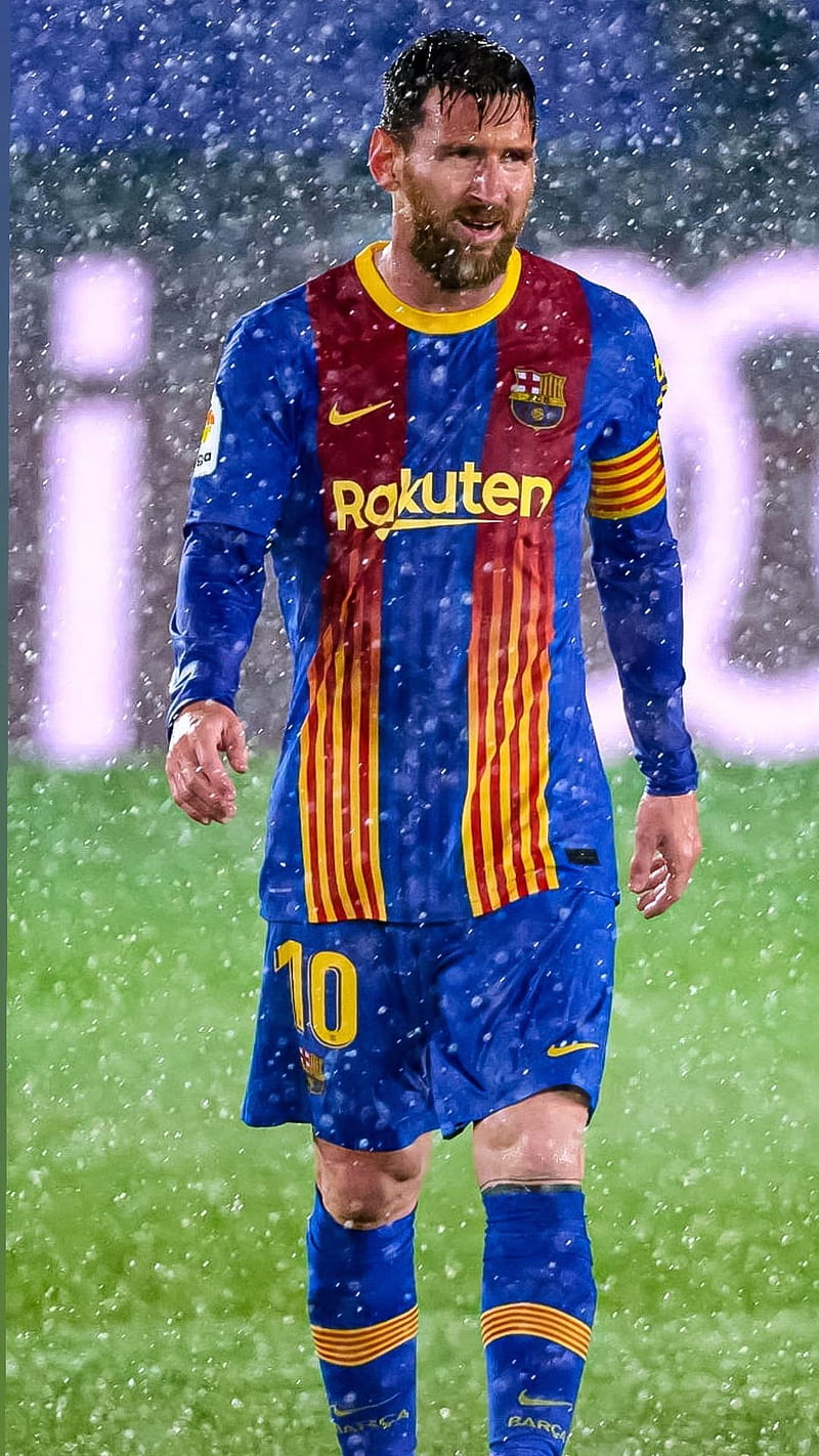 800x1422 Leo Messi, fc barcelona, rain, messi, HD phone wallpaper