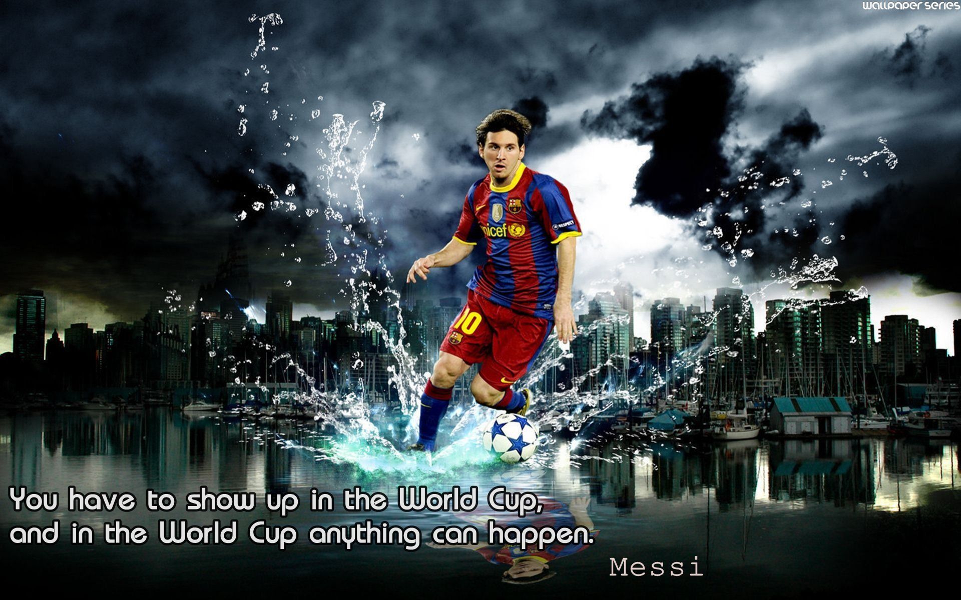 1920x1200 Lionel Messi World Cup Motivational Quotes Wallpaper 10738