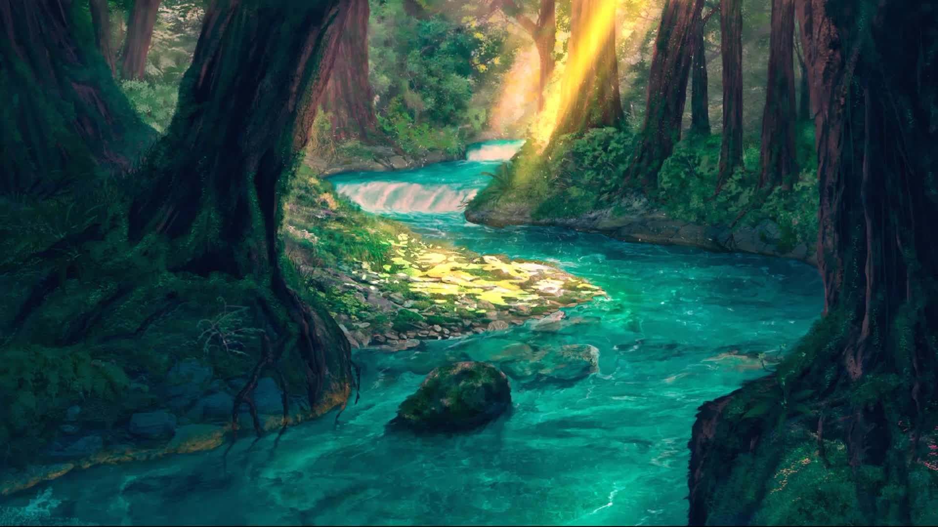 Anime River Wallpapers Top Free Anime River Backgrounds Wallpaperaccess