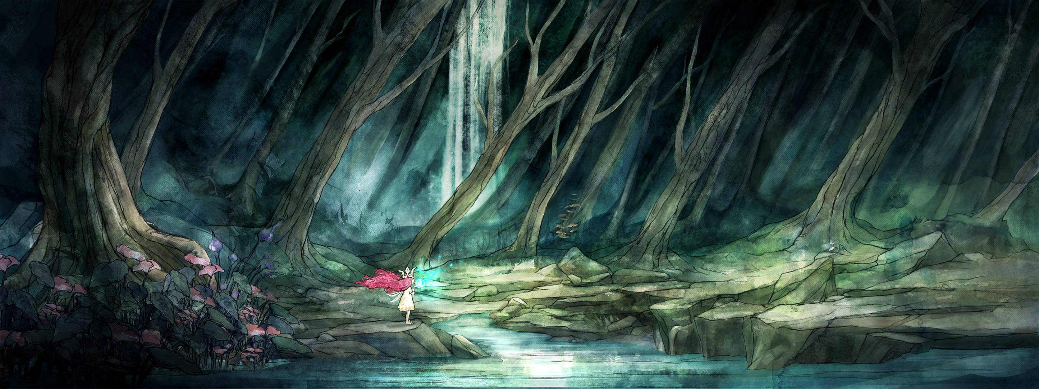 3344x1254 child, Of, Light, Fantasy, Game Wallpaper HD / Desktop and Mobile