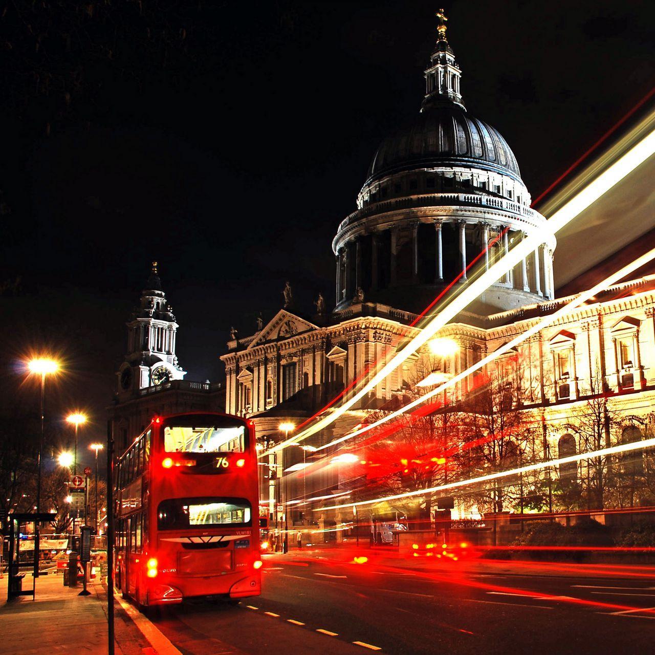 1280x1280 Download wallpaper 1280x1280 london, city, bus, night ipad, ipad 2