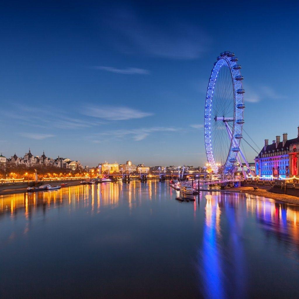 1024x1024 iPad Home Screen Wallpaper London At Night Quote