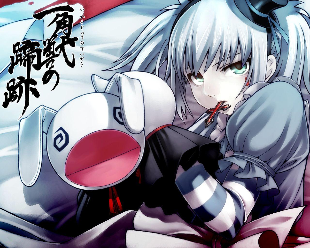 1280x1024 doll gothic gray hair puppet twintails.