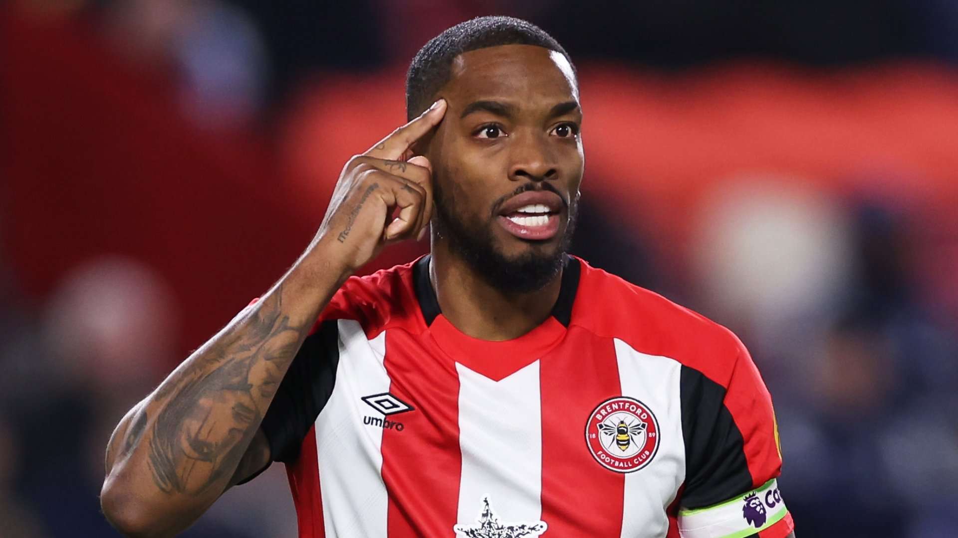 1920x1080 Ivan Toney Scores With Genius Free Kick Just 19 Minutes Into His First Brentford Game In Eight Months As He Grabs Shirt From Crowd For Emotional Tribute Celebration. Goal.com US