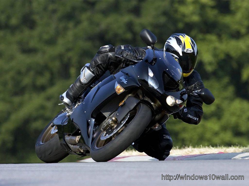 1024x768 Black Kawasaki Ninja Racing HD FREE Wallpaper