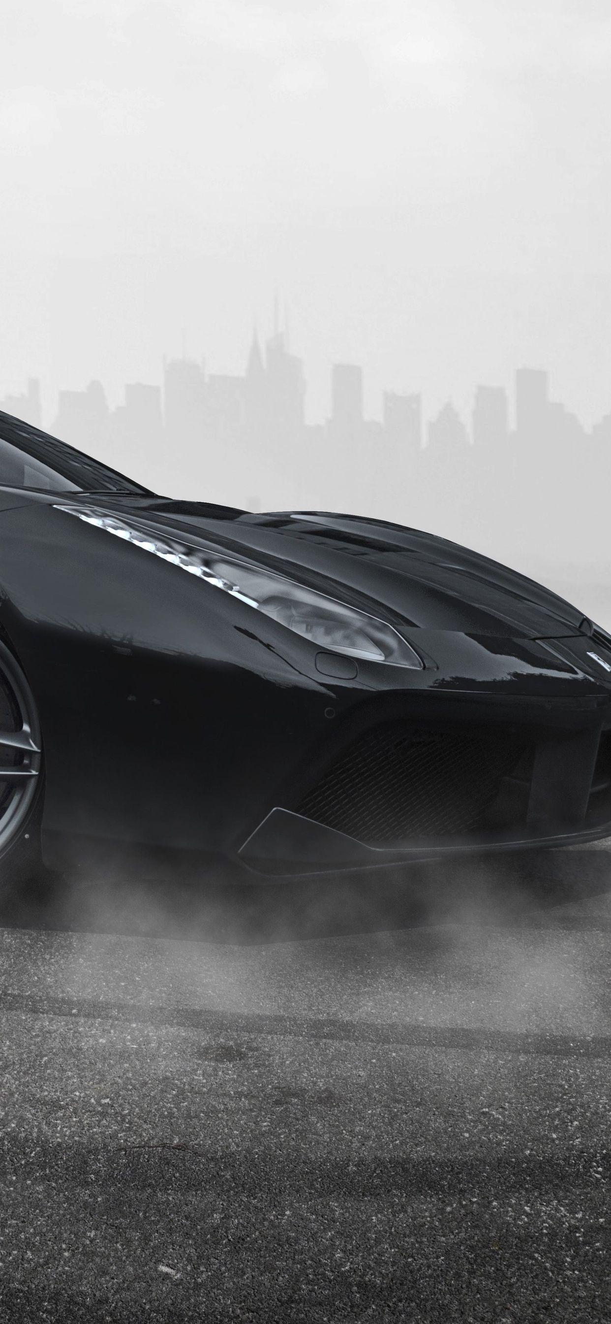1242x2688 Ferrari 488 Black iPhone XS MAX HD 4k Wallpaper, Image