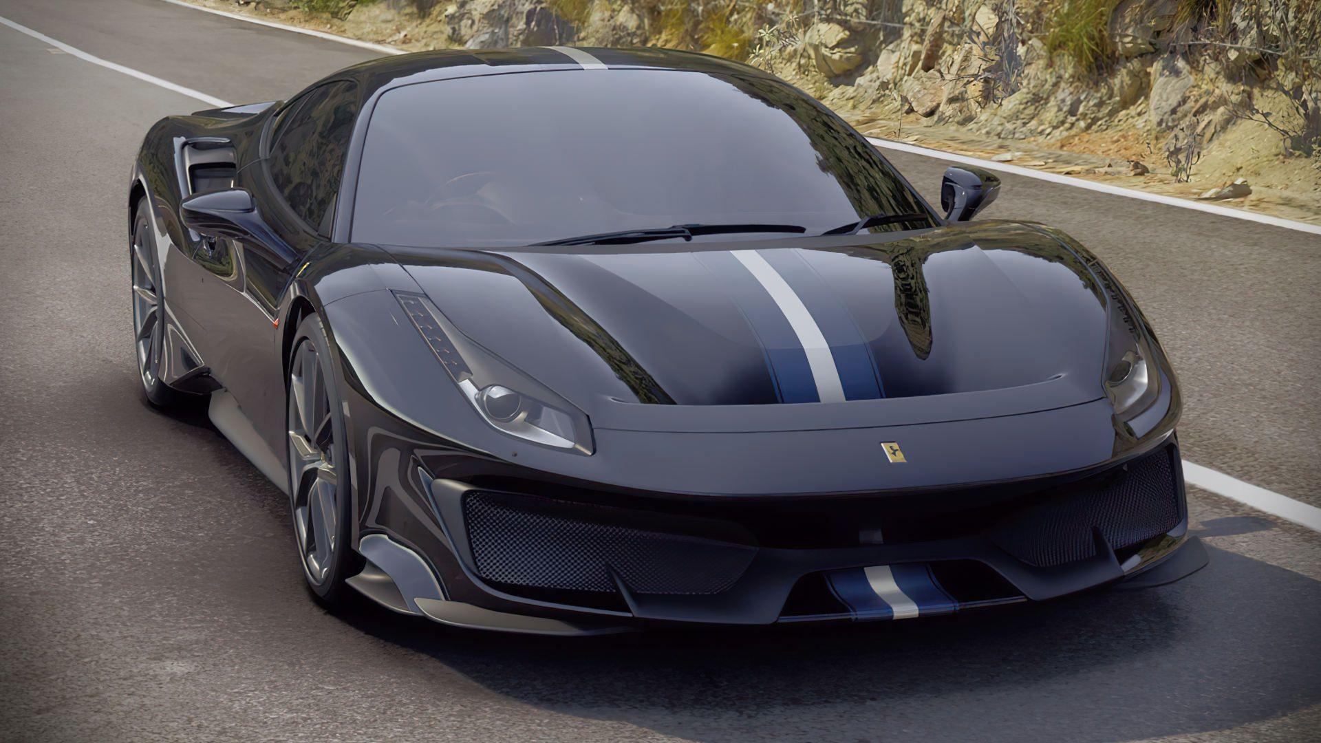 1920x1080 Black Ferrari Car HD Image