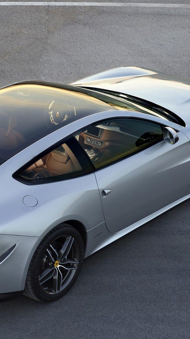 750x1334 Ferrari FF Silver GT Supercar Top View 750x1334 IPhone 8 7 6 6S