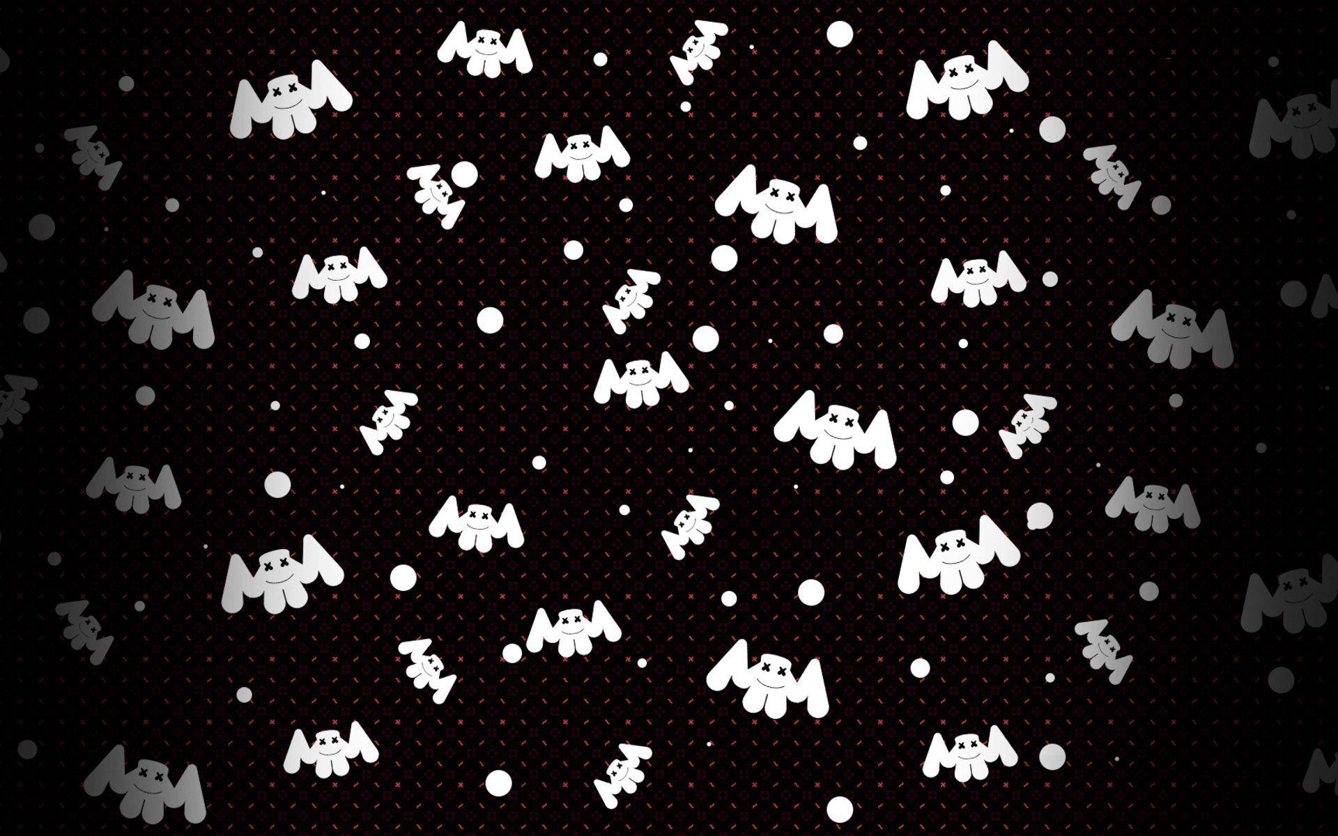 1920x1200 Download wallpaper Marshmello, pattern, logo, DJ, progressive