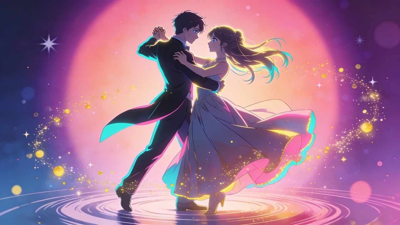 1280x720 Free Romantic Dance Magic Image, Manga, Couple