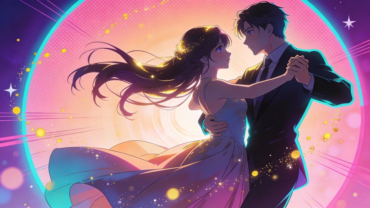 1280x720 Free Romantic Dance Magic Image, Manga, Couple