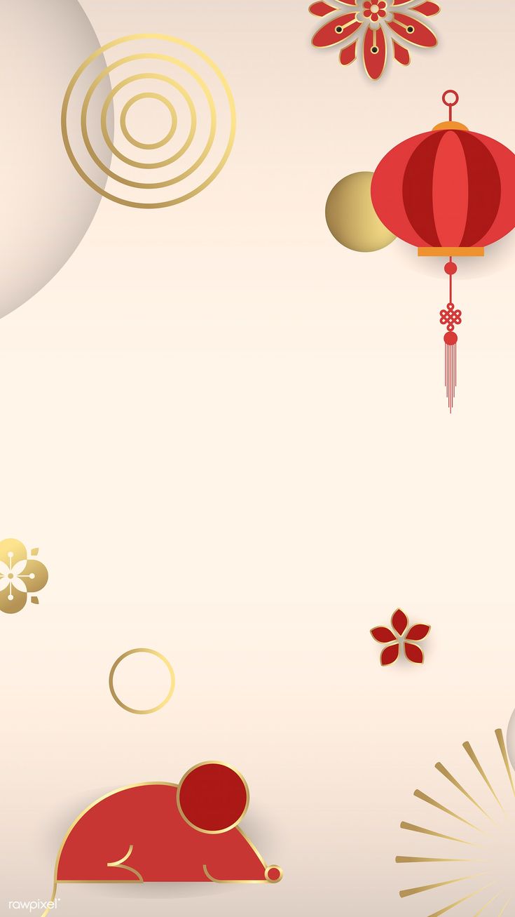 735x1307 Download premium vector of The year of the rat phone wallpaper vector by katie about chinese new year, chinese new year background, instagram story chinese background, iphone background lunar new year, and