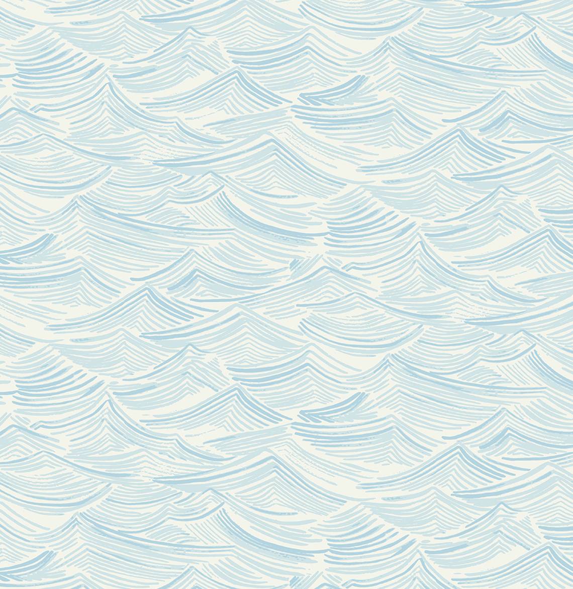 1140x1172 NextWall Sky Blue Bayside Waves Peel and Stick Wallpaper