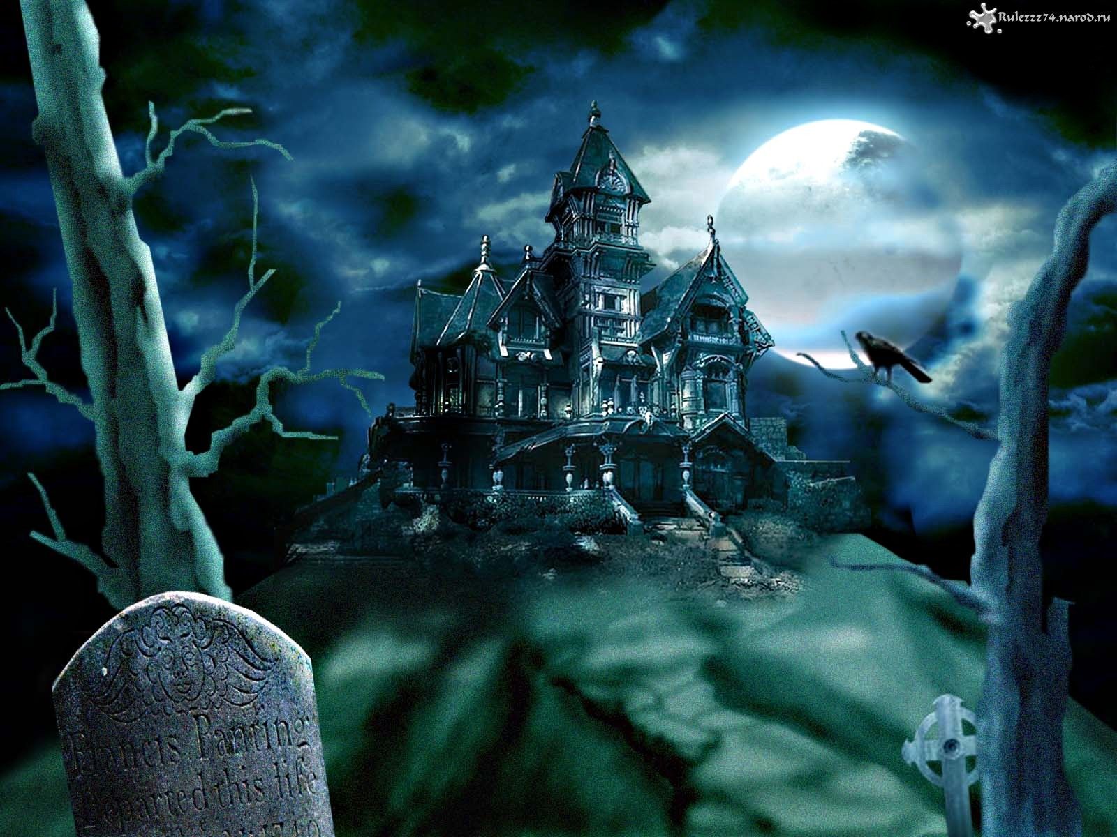 1600x1200 Phone wallpaper: Castles, Halloween, Picture, Landscape, Houses 15582