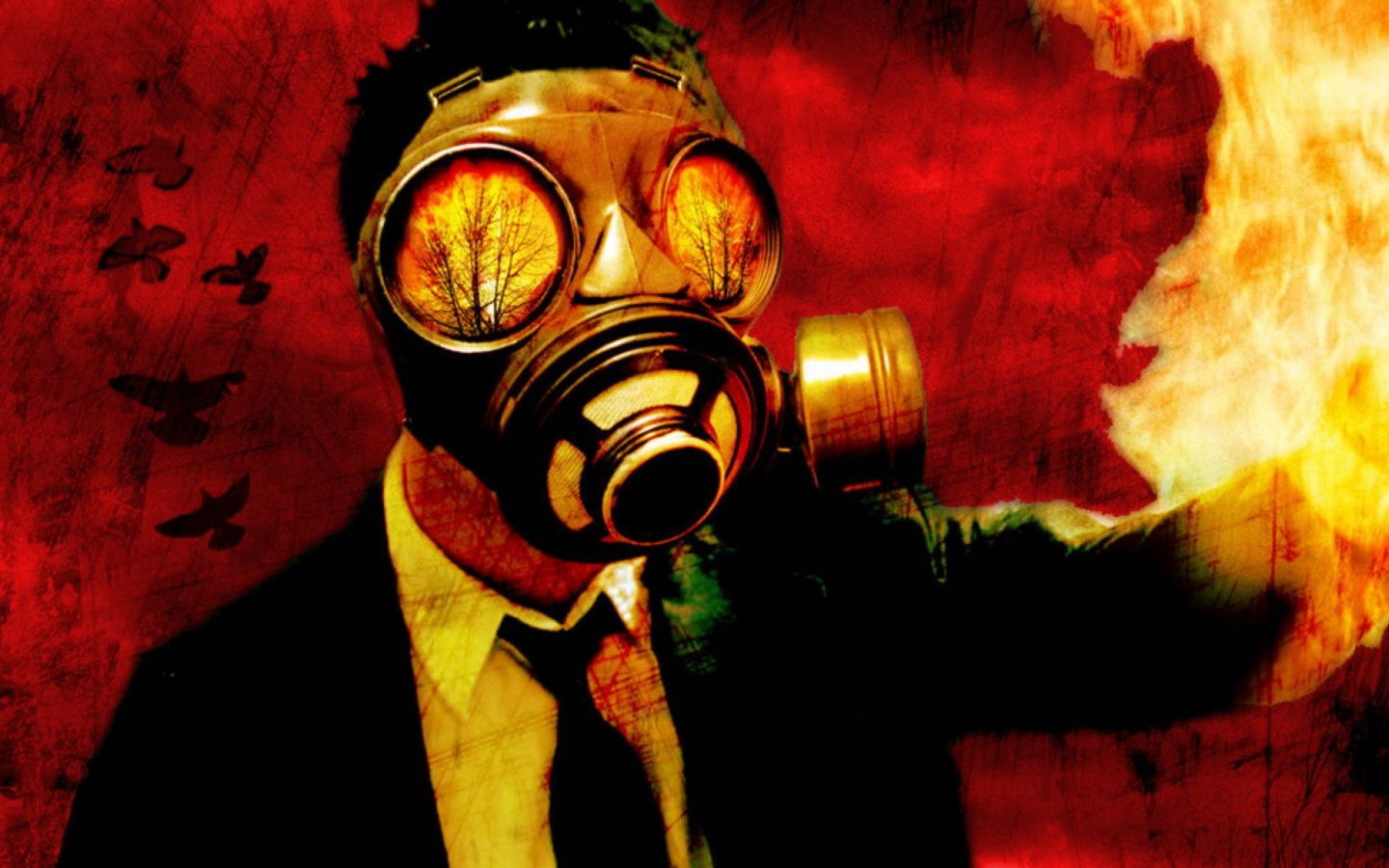 1440x900 Gas Mask Background Wallpaper 52822