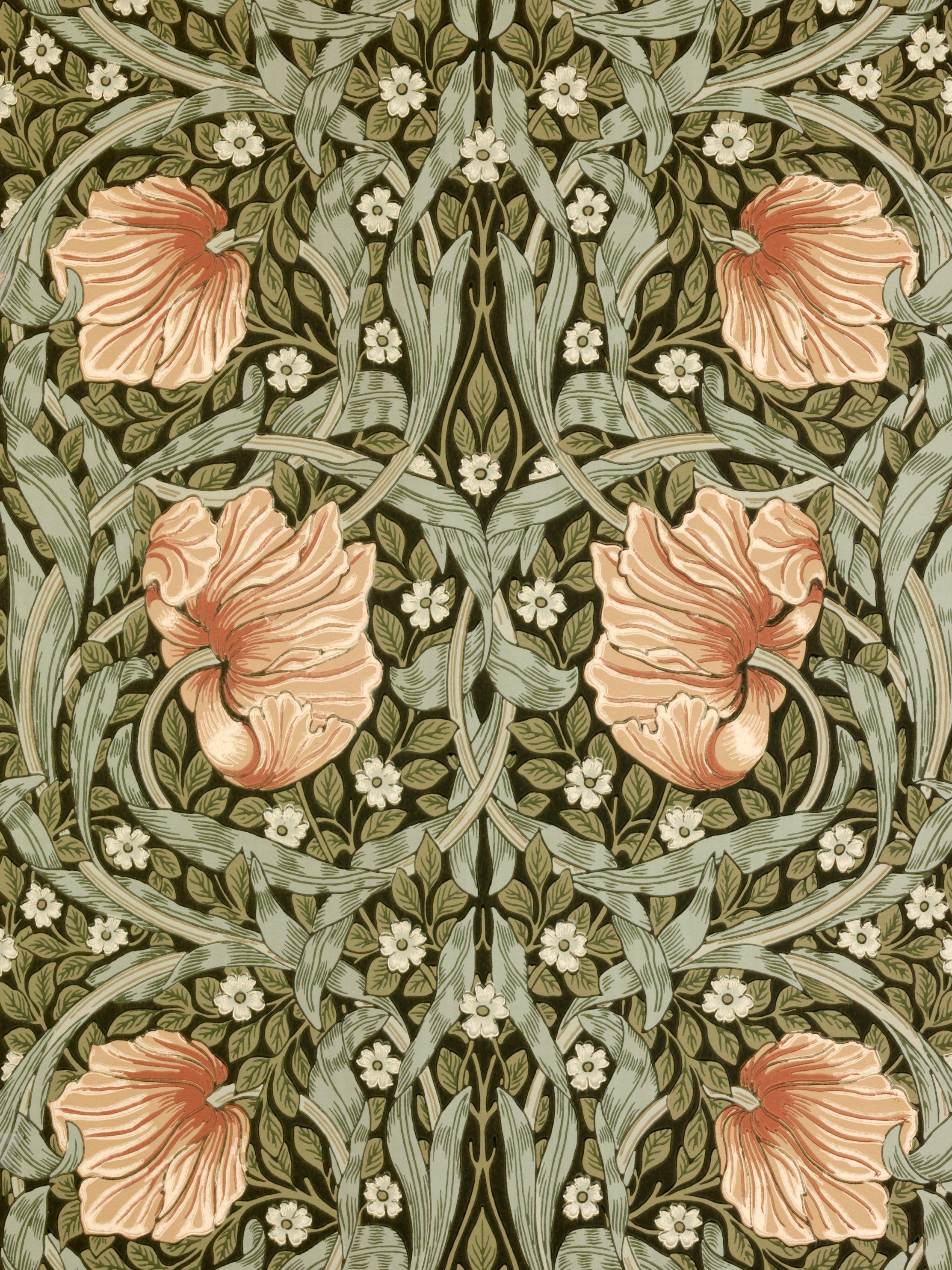 2226x2968 Morris & Co. Pimpernel Wallpaper, Bay Leaf / Manilla, 210388